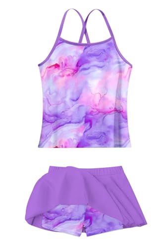 Image of Girls Tankini Swimsuit Two Piece Bathing Suit 3-13 Years
