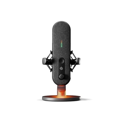 Image of SteelSeries Alias USB Mic for PC - 3x Bigger Capsule for Gaming, Streaming and Podcasting - Sonar for Streamers Audio Software - AI Noise Cancelling - LED Mute & Level Monitoring - Shock Mount - Black