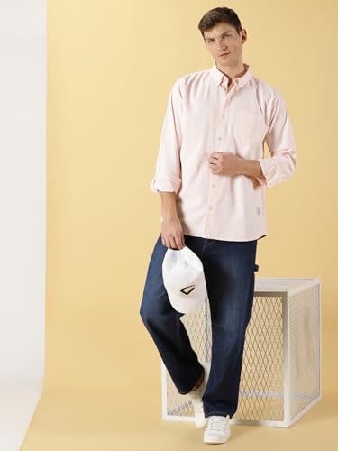 Image of Thomas Scott Men's | Solid | Full Sleeve | Slim Fit | 100% Cotton | Spread Collar | Casual Shirt