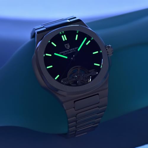 Image of Pagani Design Men's Watches YS025 42mm Automatic Stainless Steel Mechanical Wrist Watch for Men, 100M Waterproof,Sapphire Dial Glass,Screw-in Crown
