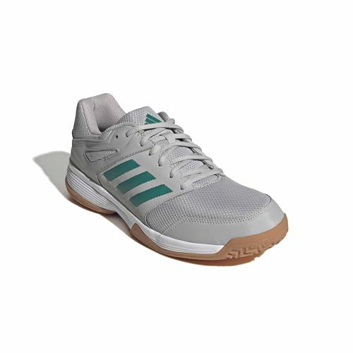 adidas Herren Speedcourt Mens Indoor Shoes, Grey Two/Equipment Green/FTWR White, 45 1/3 EU – Ansicht 3