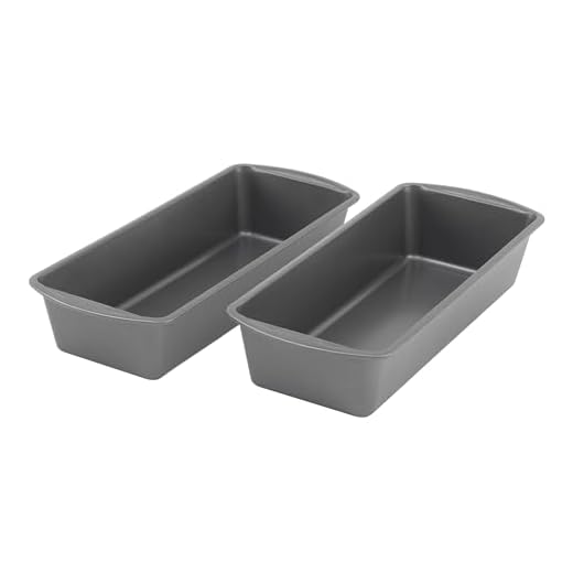 Good Cook Set of 2 Extra Large 13'' x 5'' Nonstick Steel Bread Loaf Pans, Gray