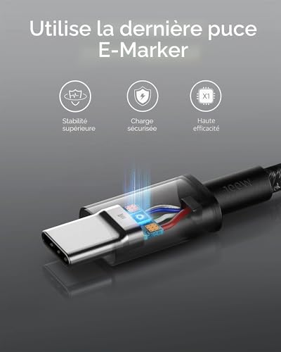 câble Anker 333 USB C vers USB C 1 + 1 8 + 3 nylon - vue 4