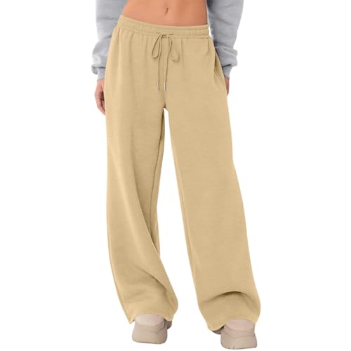 Pantalon de yoga doux avec poches et cordon de serrage pour femme