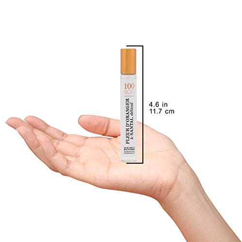 100 Bon Fleur D'oranger & Santal Delicat – Fresh & Soothing Organic Fragrance For Women & Men – Floral Fragrance With Bergamot, Orange Blossom & Sandalwood - 100% Natural Fragrance Spray, 0.5 Fl Oz #TOP1