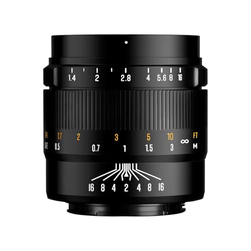 Brightin Star 50mm F1.4 III APS-C Lens for Panasonic LUMIX,Olympus Micro 4/3 Mount, Manual Focus MF Prime Large Aperture Mirrorless Camera Lens Fit for G7, GX85, GX9, G95, GH5, GH6, G100, G9