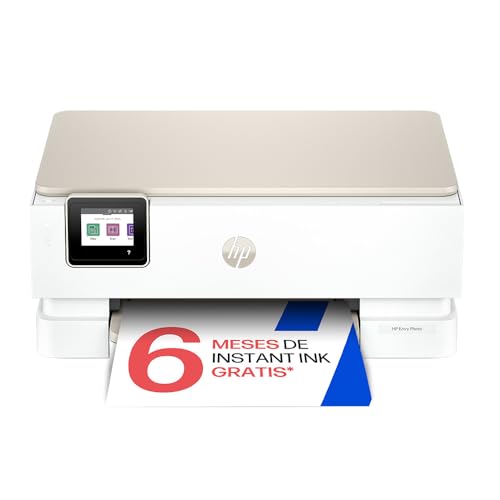 HP Envy Photo 7230, Impresora multifunción de inyección de Tinta A4 a Color, Wi-Fi Doble Banda, impresión automática a Doble Cara, Bandeja para Fotos, 6 Meses de Instant Ink