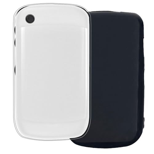 UOGNADGD 2 Pack Funda TPU Compatible con Blackberry 8520 Curve Funda para Teléfono   Accesorios Protectores Flexibles y Antigolpes con Cortes Precisos (Blanco + Negro)