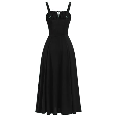 Image of GOLDSTITCH Women's Floral Midi Corset Dress Boho Flowy Slit Dresses for Women Going Out A Line Casual Sundress