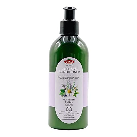 OTACI 10 Herbs Rejuvenate and Soften Conditioner for All Hair Types, Sage, Peppermint, Melissa, Rosemary, Myrtle, Storax, Thyme, Juniper, Lavender, Chamomile, No Paraben, No Alcohol Herbal Conditioner Cover