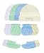 Songbai Baby Gift Set 100% Cotton Caps Socks and Mittens For Newborn Boys Girls (Newborn, 4-set assorted)
