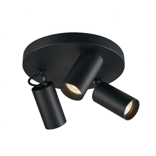 Kit d'éclairage sur rail circulaire orientable noir avec 3 spots encastrés - 2