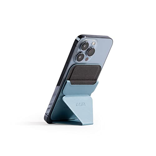 Image of MOFT MagSafe Wallet Stand for iPhone14 /13 /12 Series Enhanced Magnetic Strength MagSafe Compatible Phone Stand with 3 Viewing Angles (WindyBlue)