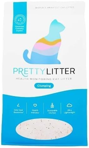 Pretty~Litter Health Monitoring Clumping Cat Litter ~ 10 Lb Unscented ~ Pack of 1