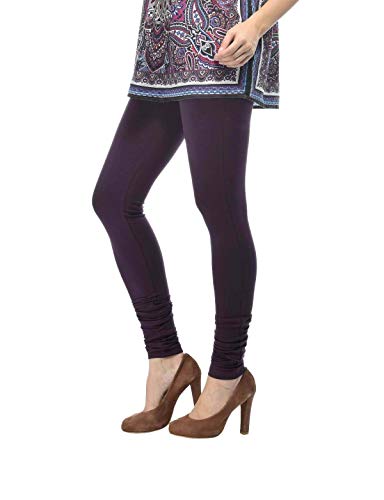 Image of Frenchtrendz Women's Cotton Spandex Stretchable Mid Rise Slim Fit Churidar Leggings Pull On