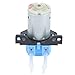 Multi Functional Mini Right Angle Peristaltic Dosing Pump 12V DC Engineering Plastic Black for Fine Chemical Industry (Blue)