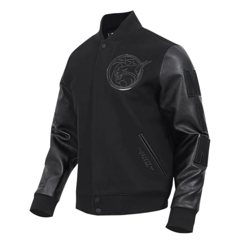 Image of Pro Standard Mens WNBA Classic Triple Black Varsity Jacket