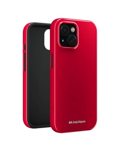 Image of DailyObjects Polycarbonate Enamel Bumper Magsafe Case for iPhone 14 Compatible with Mag-Safe Wireless Charging | Red Hybrid Magnetic Back Cover