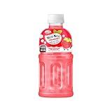 Nico Nico Bebida de Fresa con Nata de Coco 320 ml – Refresco Dulce con Trozos de Coco Nata, Drink Asiático Refrescante Listo para Tomar en Botella Individual