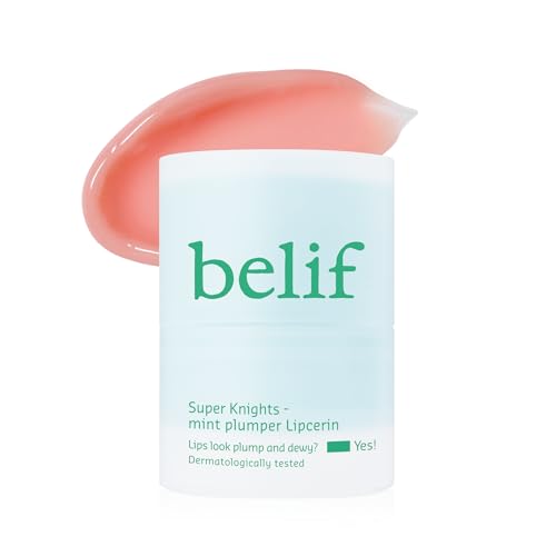 belif Super knights - mint plumper Lipcerin | Plumping lip care with cooling mint and menthol, revitalises and hydrates dull lips, boost collagen, Korean skincare, Korean beauty (15ml)