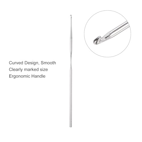 Agujas de ganchillo de 0,75 mm suaves de hierro para tejer hilo, 24 uds 4
