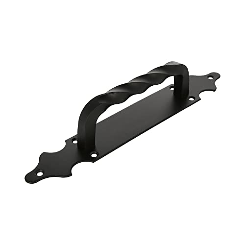 Amig - Türgriff für Durchgangs- oder Eingangstüren, Mod. 101 | 280 x 45 mm | Griff im rustikalen Stil | geschmiedet | aus schwarzem Zamak-Finish | inkl. Spanplattenschrauben