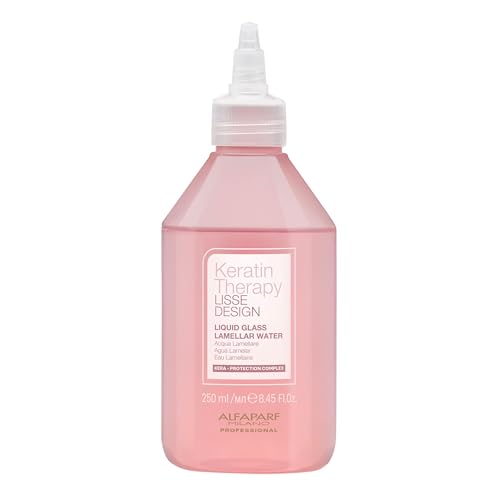 ALFAPARF MILANO Hair Gloss Treatment - Keratin Therapy Lisse Design Lamellar Water - Shiny Clear Hair Gloss - Frizz Control - Hair Lamination Treatment - Heat Protectant (8.45 fl oz)