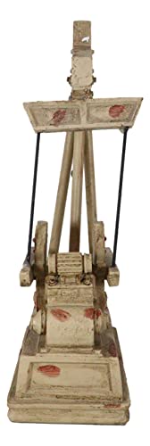 Ebros Gift Rustic Vintage Nodding Donkey Pumpjack Oil Derrick Rig Prototype Sculpture in Cream Faux Wood Finish Wild West Pumpjack On Platform Model Home Decor Western Antiqued Figurine