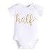 Kids First Birthday Cake Smash Wild One Party Bow Fancy Sweetheart Clothes Set for Baby Girls Princess Letter Short Sleeve Romper Gold Polka Dots Mini Tutu Dress White-Half Birthday 6 Momths