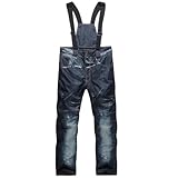 Hochwertiges Material: Diese Skihose aus strapazierfähigem Denim bietet nicht nur hervorragenden Schutz, sondern auch eine stilvolle Ästhetik. Hochwertige Materialien sorgen für lange Haltbarkeit und machen es zu einer zuverlässigen Wahl für Ihre Winterabenteuer. Atmungsaktiv, Baumwollfüllung, winddicht, wasserdicht, warm und verschleißfest.