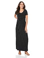 Ripe Maternity Women's Maxi Crop Top Nursing Dress, Black/Flint, S