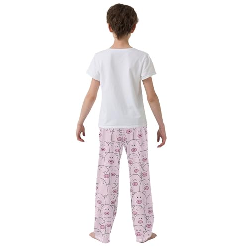 Pink Pig Boys Long Pants Soft Trousers Elastic Waist Kids Lounge Bottoms with Pockets S-XL3