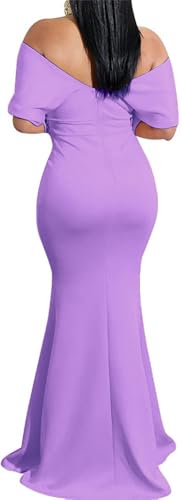 Image of Formal Dresses for Women Evening Party Elelgant Mermaid Cocktail Floor Length Prom Long Dress with Zipper