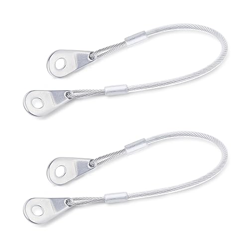 Ganter Normelemente,Halteseil mit 2 Befestigungslaschen GN-111.2-200-C-TR,Länge: 200 mm,Edelstahl,Kunststoff (PVC) ummantelt, transparent,2 Stück