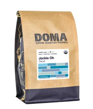 Doma Coffee Roasting Company "Jackie Oh Organic Decaf" Medium Roasted Organic Whole Bean Coffee - 2 Pound Bag