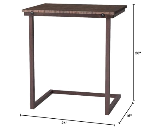 Wood Laptop Table for Couch Recliner and Sofa - Slide Under Couch Table Type That can be Used as Tray Table, tv Table, Serving Tables, Snack Tables, Computer Desk and laptops Tables
