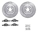 Dynamic Friction Company Front Brake Rotors with 5000 Euro Ceramic Brake Pads includes Hardware 6612-31508