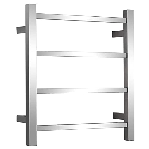 KJSHXYG Radiador toallero eléctrico de Acero Inoxidable 304 de 4 Barras para baño, de bajo Consumo, 50 W, para Montaje en Pared.