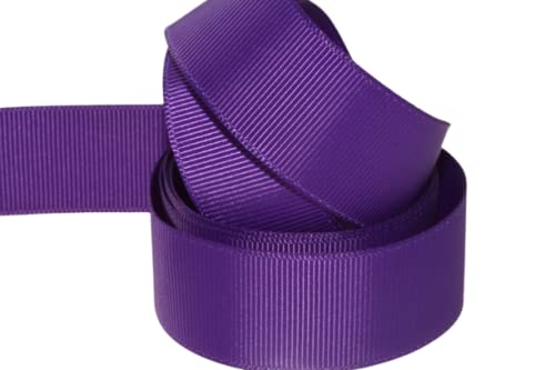 Grosgrain Ribbon -23 Meters / 25 Yards Rolls for Gifts Wrap Sew Party Decorations Events Wedding Christmas Crafts Bows DIY Bouquets Cake Double Sided Buy Any 3 Get 1 Free (38 mm, Purple)