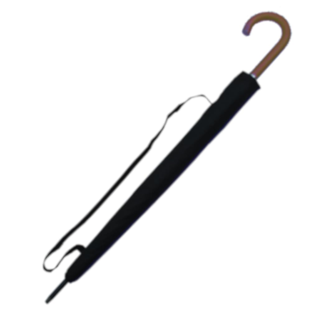 COLLAR AND CUFFS LONDON - Paraguas recto StormDefender resistente al viento, tamaño grande de 50 pulgadas, con asa, gancho de madera, para hombres o mujeres, toldo resistente con ventilación, marco