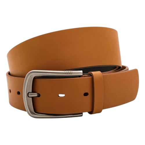 Recopilación de Talla 28 los mejores 10. 44 Cinturón de Piel Recuperada para Hombre, Cuero PU, Negro y Café, Tallas 28-44, 95-135 cm (Miel, Talla 36)