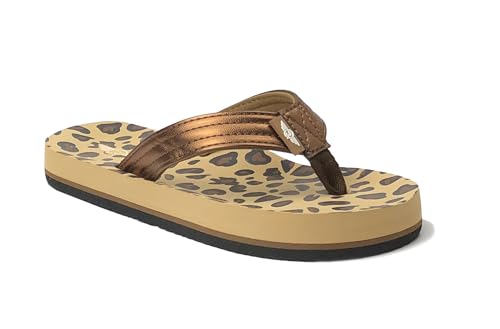 Image of REDVOLUTION Girls Classic Braided Accented Beach Sandals Casual Flip Flop Surfer Girl