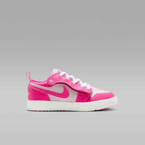 Jordan 1 Low Alt Preschool Shoes in Pink Foam & Fire Red3