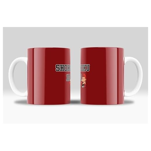 newseny Taza Slam Dunk - Dibujo del jugador Hanamichi Sakuragi - Manga Slam Dunk Regalo anime para fans de la saga Slam Dunk | Cerámica 350ml