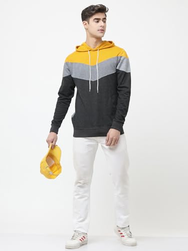 Image of LEOTUDE Men's Loop Knit Round Neck Hoodies (Color Multicolor)