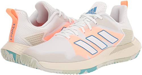 adidas Tênis masculino Defiant Speed, Branco/Branco/Azul Pulso, 10