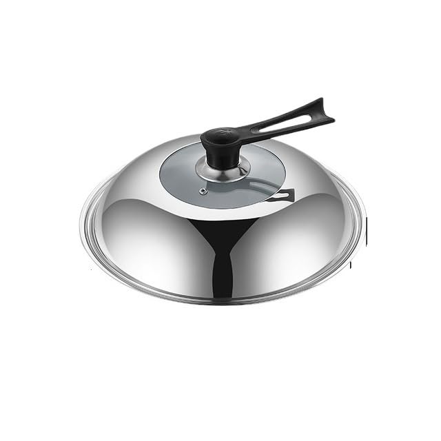 Tapa Sarten,Tapaderas para Sartenes Tapas for sartenes de 30/32/34/36 cm, tapas de acero inoxidable gruesas y visibles for wok, sartenes domésticas, piezas for utensilios de cocina(30cm)