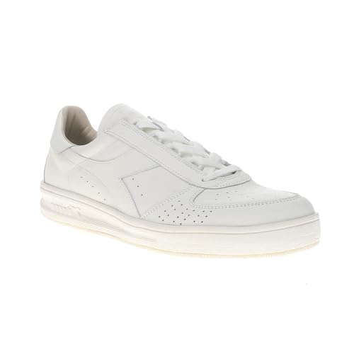 Diadora Mens B.Elite H Italia Sport Perforated Lace Up Sneakers Shoes Casual - White2