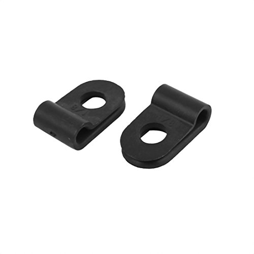 Aexit 100 piezas abrazaderas de cable de nylon negro miniatura 2