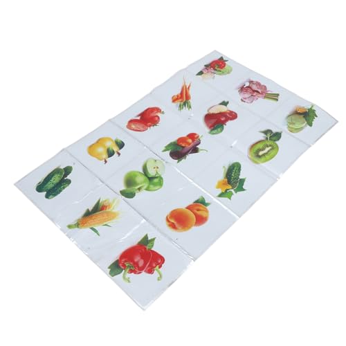 NUOBESTY Stickers Cuisine Anti-huile Imperméables Motif Fruits Légumes Décoratifs Amovibles Pour Carrelage Et Murs De Cuisine